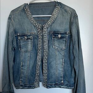Vanilla Star Blue Studded Jean Jacket